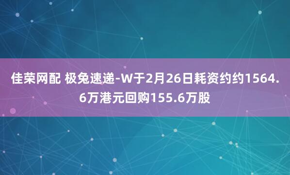 佳荣网配 极兔速递-W于2月26日耗资约约1564.6万港元回购155.6万股